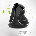 DELUX M618 Plus 2.4G 1600DPI Drahtlose tragbare vertikale ergonomische Maus – Bild 2
