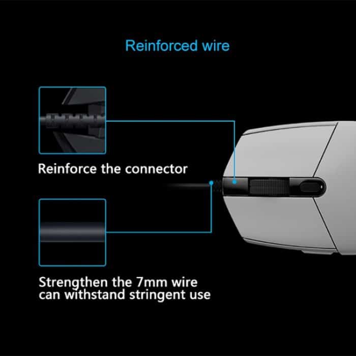 Logitech G102 6-Tasten RGB leuchtende 6000 DPI einstellbare kabelgebundene optische Gaming-Maus mit fünf Geschwindigkeiten, Länge: 2 m, G102, G102 (White) – Bild 7