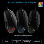 Logitech G102 6-Tasten RGB leuchtende 6000 DPI einstellbare kabelgebundene optische Gaming-Maus mit fünf Geschwindigkeiten, Länge: 2 m, G102, G102 (White) – Bild 9