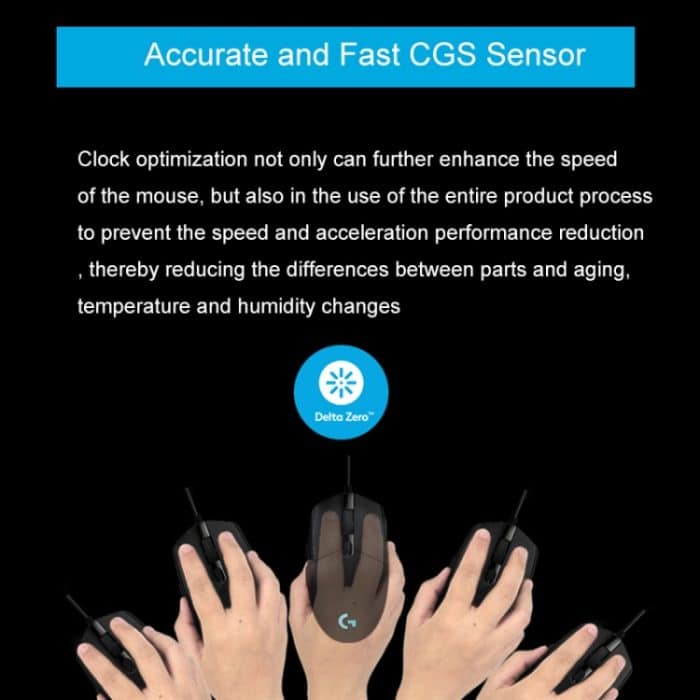 Logitech G102 6-Tasten RGB leuchtende 6000 DPI einstellbare kabelgebundene optische Gaming-Maus mit fünf Geschwindigkeiten, Länge: 2 m, G102, G102 (White) – Bild 10