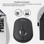 Logitech Pebble Cobblestone Shape Dünne kabellose optische Bluetooth-Maus mit 3 Tasten und 1000 DPI Stummschaltung, kabellose Reichweite: 10 m – Bild 11