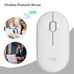 Logitech Pebble Cobblestone Shape Dünne kabellose optische Bluetooth-Maus mit 3 Tasten und 1000 DPI Stummschaltung, kabellose Reichweite: 10 m – Bild 12