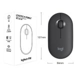 Logitech Pebble Cobblestone Shape Dünne kabellose optische Bluetooth-Maus mit 3 Tasten und 1000 DPI Stummschaltung, kabellose Reichweite: 10 m – Bild 5