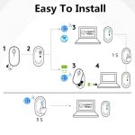 Logitech Pebble Cobblestone Shape Dünne kabellose optische Bluetooth-Maus mit 3 Tasten und 1000 DPI Stummschaltung, kabellose Reichweite: 10 m – Bild 6