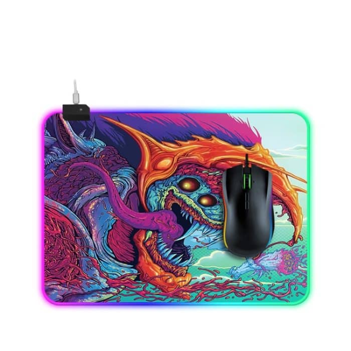 KB3100.jpg Computer Monster Pattern Illuminated Mouse Pad, Größe: 35 x 25 x 0,4 cm – Bild 1