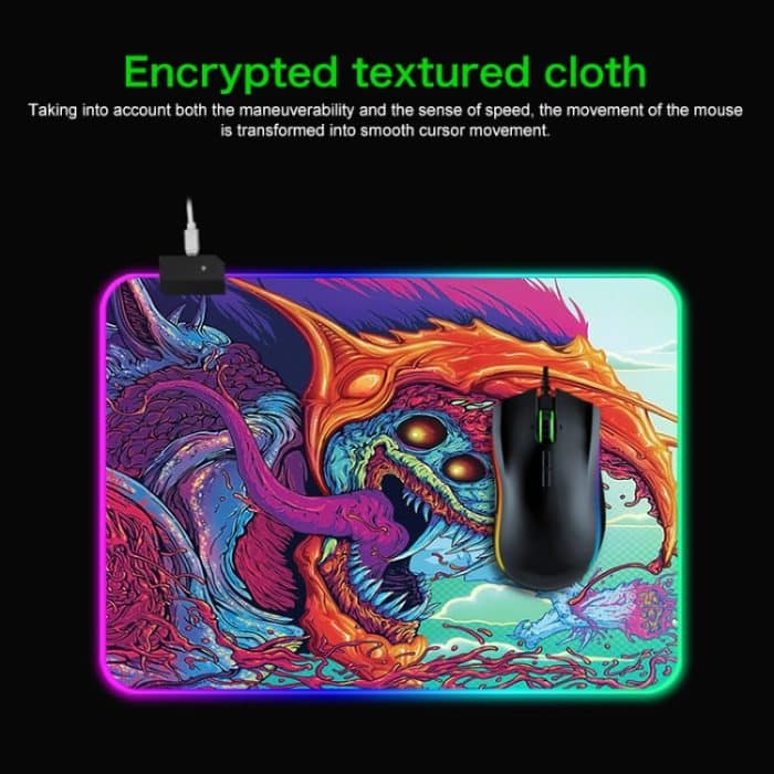 Computer Monster Pattern Illuminated Mouse Pad, Größe: 35 x 25 x 0,4 cm – Bild 7