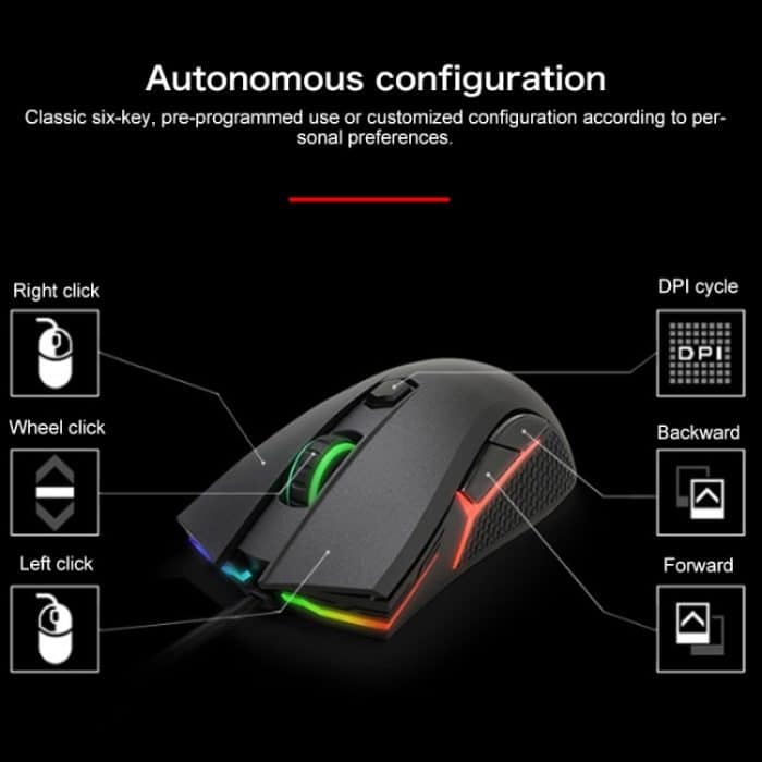 Lenovo HEADSHOT Gaming Engine Game Wired Mouse, HEADSHOT – Bild 7