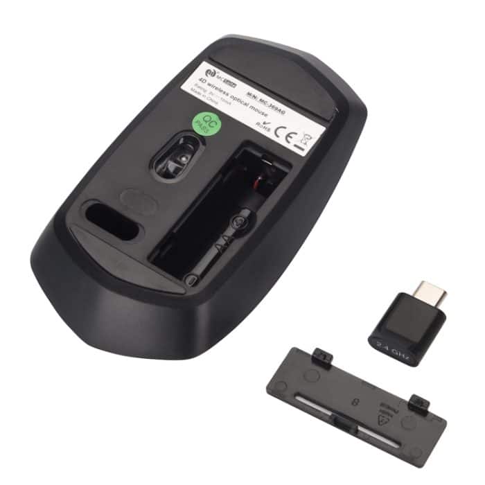 MCSaite MC-369AG USB-C / Typ C 1600DPI Dreistufige einstellbare kabellose optische 4-Tasten-Maus – Bild 4