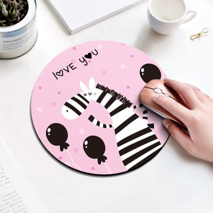 KB50105.jpg Zebra Pattern Circular Mouse Pad, Durchmesser: 22 cm – Bild 1