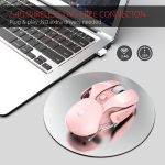 HXSJ T37 2,4 GHz 1600 dpi 3 Modi einstellbare kabellose Stummschaltungsmaus, T37 Black, T37 Pink – Bild 11