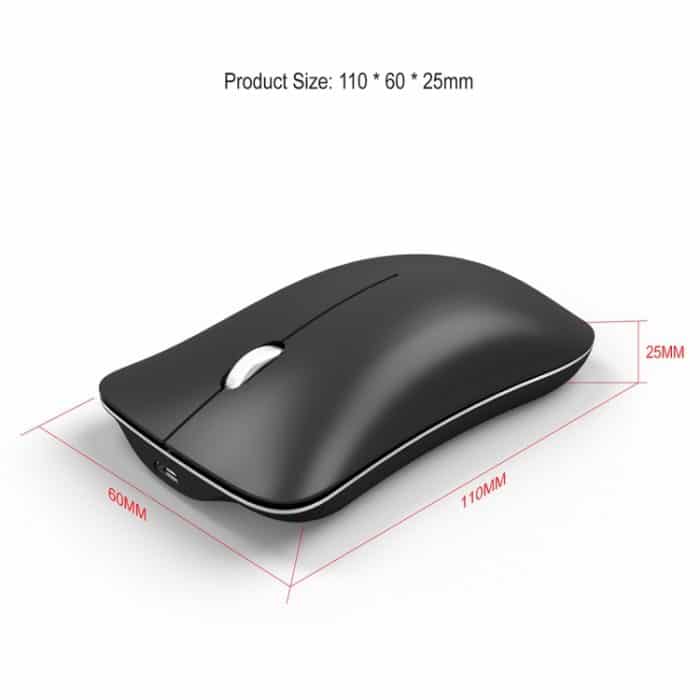HXSJ T23 Bluetooth + 2,4 GHz Wireless Dual-Modi 4-Tasten 1600 DPI Einstellbare Ergonomie Optische Maus – Bild 11