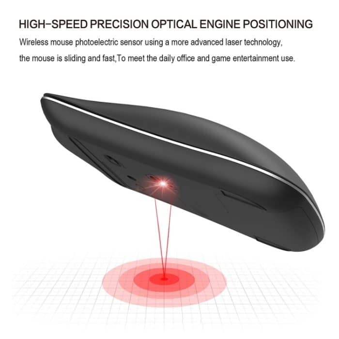 HXSJ T23 Bluetooth + 2,4 GHz Wireless Dual-Modi 4-Tasten 1600 DPI Einstellbare Ergonomie Optische Maus – Bild 4