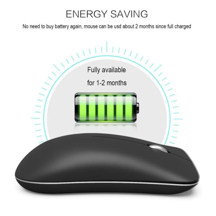 HXSJ T23 Bluetooth + 2,4 GHz Wireless Dual-Modi 4-Tasten 1600 DPI Einstellbare Ergonomie Optische Maus – Bild 7