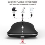 HXSJ T23 Bluetooth + 2,4 GHz Wireless Dual-Modi 4-Tasten 1600 DPI Einstellbare Ergonomie Optische Maus – Bild 8