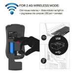 HXSJ T23 Bluetooth + 2,4 GHz Wireless Dual-Modi 4-Tasten 1600 DPI Einstellbare Ergonomie Optische Maus – Bild 9