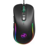 HXSJ J300 7 Tasten RGB-Beleuchtung Programmierbare Gaming-Maus (schwarz)