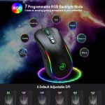 HXSJ J300 7 Tasten RGB-Beleuchtung Programmierbare Gaming-Maus (schwarz) – Bild 5