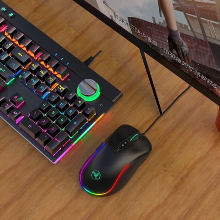 HXSJ J300 7 Tasten RGB-Beleuchtung Programmierbare Gaming-Maus (schwarz) – Bild 10