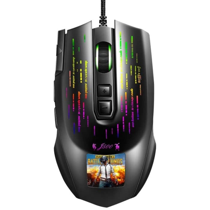 KB6201.jpg HXSJ J500 7 Tasten Programmierbarer RGB-Bildschirm Gaming Wired Mouse – Bild 1