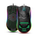 HXSJ J900 6-Tasten-RGB-Beleuchtung, programmierbare, kabelgebundene Gaming-Maus (weiß), J900(Black), J900(White) – Bild 2