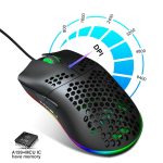 HXSJ J900 6-Tasten-RGB-Beleuchtung, programmierbare, kabelgebundene Gaming-Maus (weiß), J900(Black), J900(White) – Bild 11