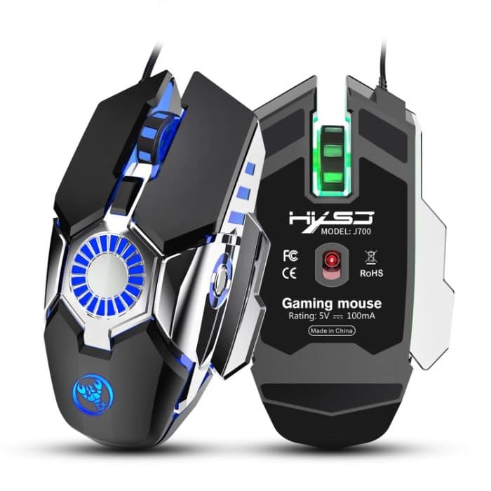 HXSJ J700 Bunte Beleuchtung Programmierbare E-Sport-Gaming-Maus – Bild 2