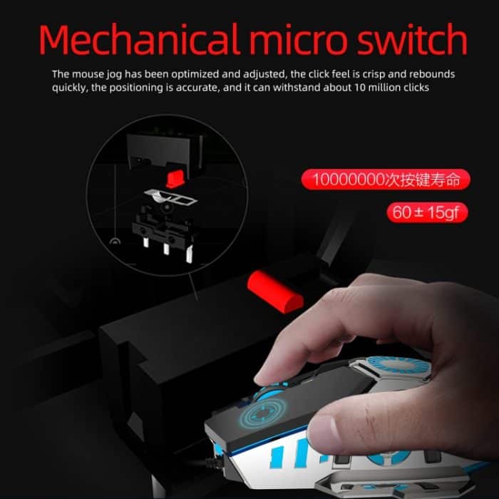 HXSJ J700 Bunte Beleuchtung Programmierbare E-Sport-Gaming-Maus – Bild 8