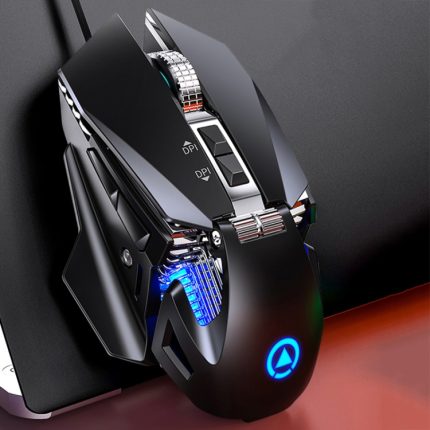 YINDIAO G10 7200DPI 7-Modi Einstellbar 7-Tasten RGB-Licht Kabelgebundenes Metall Mechanische Hartkern-Makromaus, Stil: Audioversion