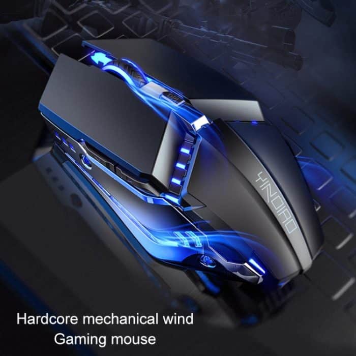 YINDIAO 6 Tasten Gaming Office USB mechanische kabelgebundene Maus, Mouse(Black) – Bild 4