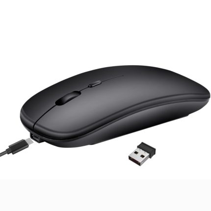 HXSJ M90 2,4 GHz ultradünne wiederaufladbare Dual-Mode-Wireless-Bluetooth-Notebook-PC-Maus mit Stummschaltung
