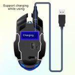 YINDIAO A4 2,4 GHz 1600DPI 3-Modi Einstellbare wiederaufladbare kabellose Silent Gaming-Maus (Star Black) – Bild 3