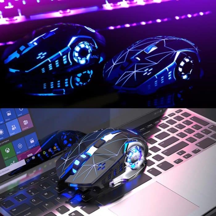 YINDIAO A4 2,4 GHz 1600DPI 3-Modi Einstellbare wiederaufladbare kabellose Silent Gaming-Maus (Star Black) – Bild 8