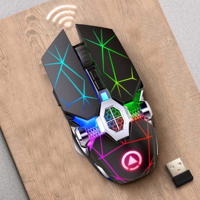 YINDIAO A7 2,4 GHz 1600 DPI 3 Modi Einstellbare 7-Tasten Wiederaufladbare RGB Licht Drahtlose Silent Gaming Maus – Bild 13