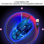 YINDIAO A7 2,4 GHz 1600 DPI 3 Modi Einstellbare 7-Tasten Wiederaufladbare RGB Licht Drahtlose Silent Gaming Maus – Bild 8