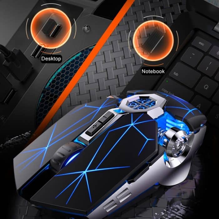 YINDIAO A7 2,4 GHz 1600 DPI 3 Modi Einstellbare 7-Tasten Wiederaufladbare RGB Licht Drahtlose Silent Gaming Maus – Bild 10