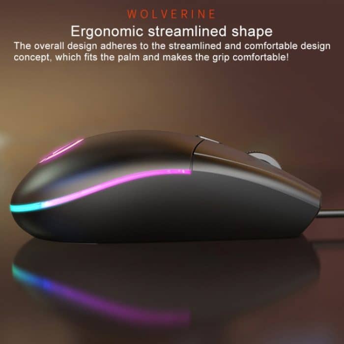 YINDIAO G3SE 1600DPI 3-Modi Einstellbare 3-Tasten RGB-Licht kabelgebundene Business-Maus – Bild 5