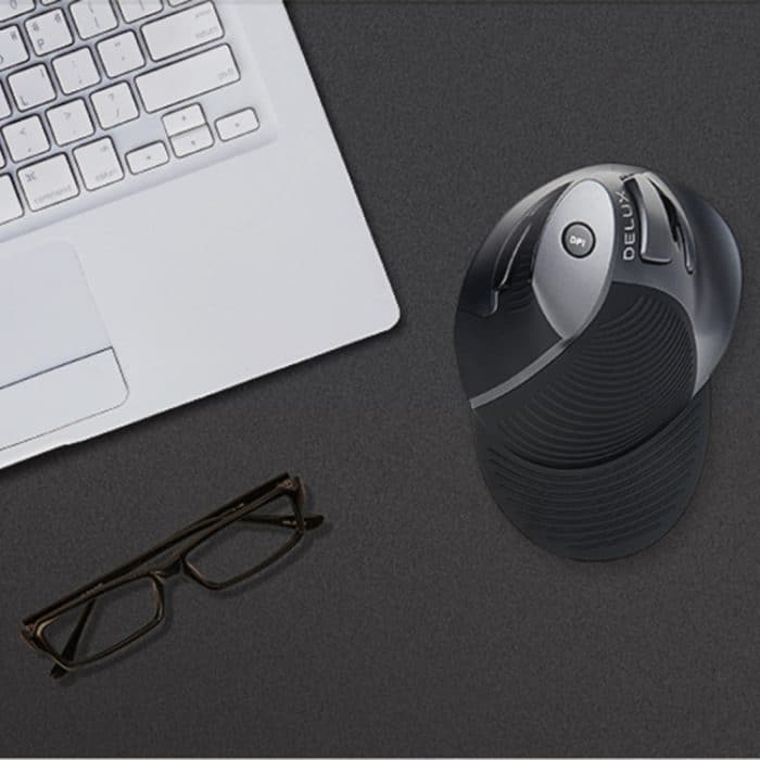 DELUX M618GX Drahtlose ergonomische vertikale Maus 1600DPI optische Maus – Bild 11