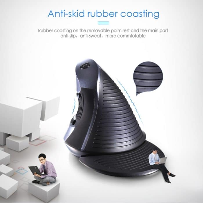 DELUX M618GX Drahtlose ergonomische vertikale Maus 1600DPI optische Maus – Bild 6