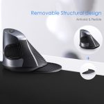 DELUX M618GX Drahtlose ergonomische vertikale Maus 1600DPI optische Maus – Bild 7