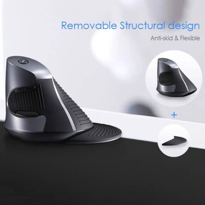 DELUX M618GX Drahtlose ergonomische vertikale Maus 1600DPI optische Maus – Bild 7