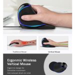 DELUX M618 Plus Wired Blue Version Optische Maus Ergonomische vertikale Maus 1600DPI – Bild 3