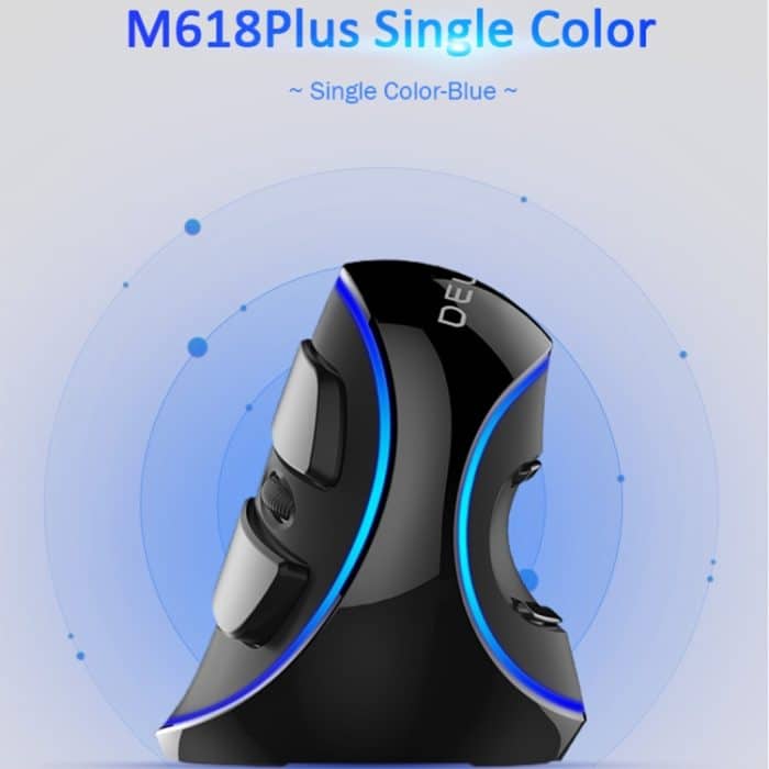 DELUX M618 Plus Wired Blue Version Optische Maus Ergonomische vertikale Maus 1600DPI – Bild 4