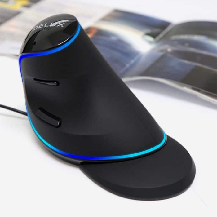 DELUX M618 Plus Wired Blue Version Optische Maus Ergonomische vertikale Maus 1600DPI – Bild 8