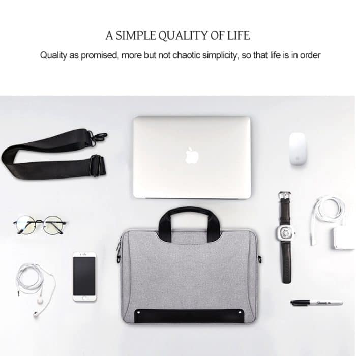 DJ08 Wasserdichte, verschleißfeste Laptoptasche aus Oxford-Stoff für 14,1-Zoll-Laptops, mit verdecktem Griff, Gepäckzugstange und verstellbarem Schultergurt, 14.1 inch – Bild 9