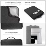 13,3 Zoll Universal Fashion Soft Laptop Denim Taschen Tragbare Reißverschluss-Notebook-Laptoptasche für MacBook Air / Pro, Lenovo und andere Laptops, Größe: 35,5 x 26,5 x 2 cm, 13.3 inch Purple, 13.3 inch Magenta, 13.3 inch Blue, 13.3 inch Grey... – Bild 5