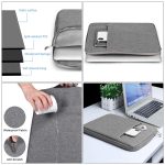 15,4 Zoll Universal Fashion Soft Laptop Denim Taschen Tragbare Reißverschluss-Notebook-Laptoptasche Tasche für MacBook Air / Pro, Lenovo und andere Laptops, Größe: 39,2 x 28,5 x 2 cm, 15.4 inch Purple, 15.4 inch Magenta, 15.4 inch Blue, 15.4 inch Grey... – Bild 6
