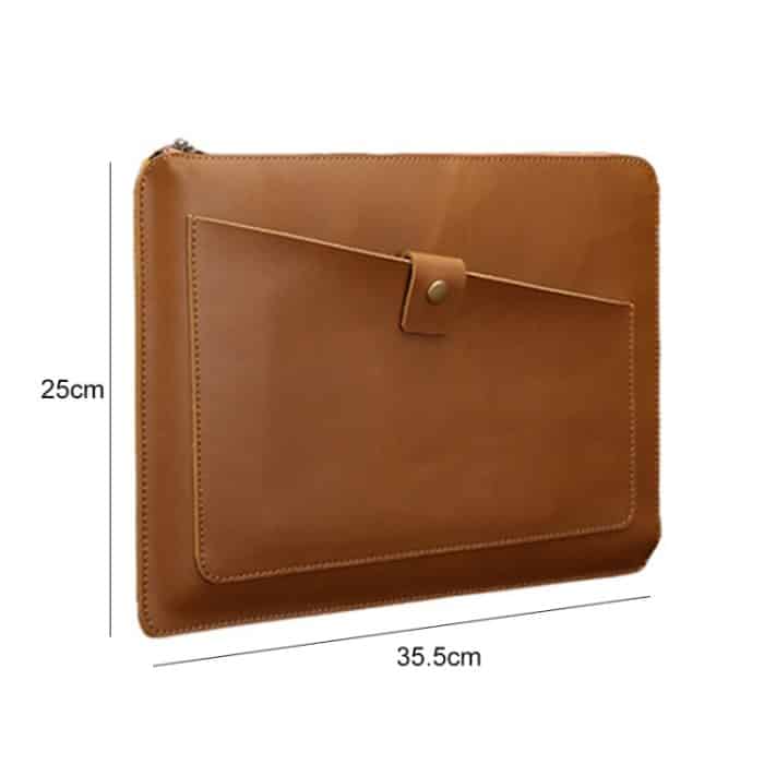 Universelle Laptop-/Tablet-Tasche aus echtem Leder mit Reißverschluss für 13 Zoll und darunter, 13 inch – Bild 2