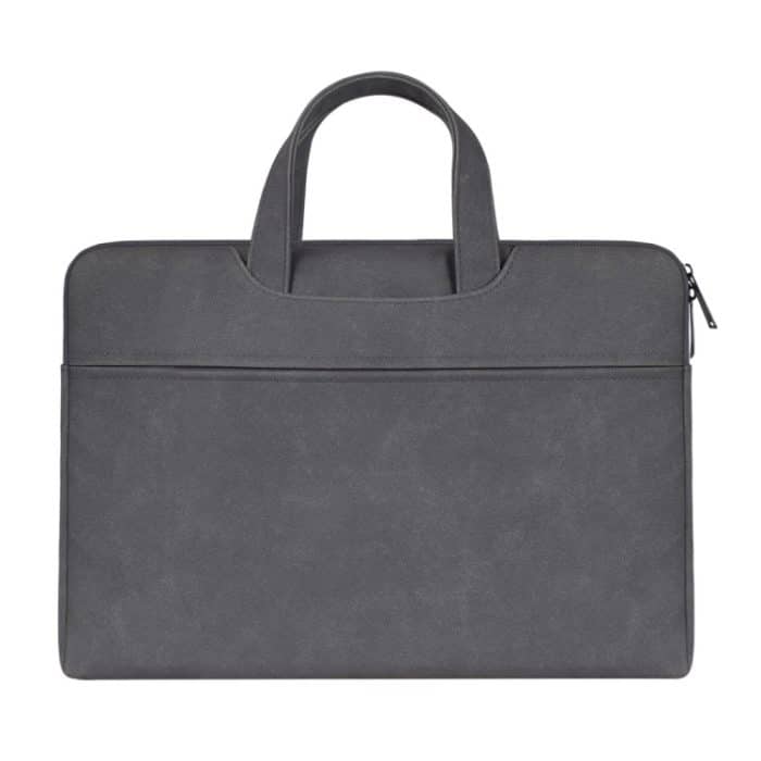 ST06 Wasserdichte PU-Leder-Reißverschluss-versteckter tragbarer Riemen One-Shoulder-Handtasche für 13,3-Zoll-Laptops, mit Koffergürtel, ST06 13.3 inch Dark Gray, ST06 13.3 inch Pink, ST06 13.3 inch Light Grey – Bild 2