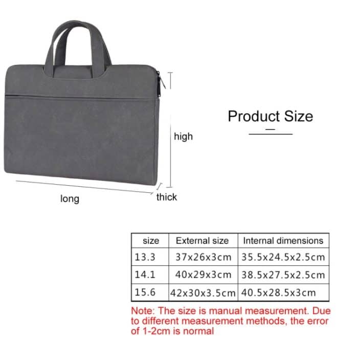 ST06 Wasserdichte PU-Leder-Reißverschluss-versteckter tragbarer Riemen One-Shoulder-Handtasche für 13,3-Zoll-Laptops, mit Koffergürtel, ST06 13.3 inch Dark Gray, ST06 13.3 inch Pink, ST06 13.3 inch Light Grey – Bild 13