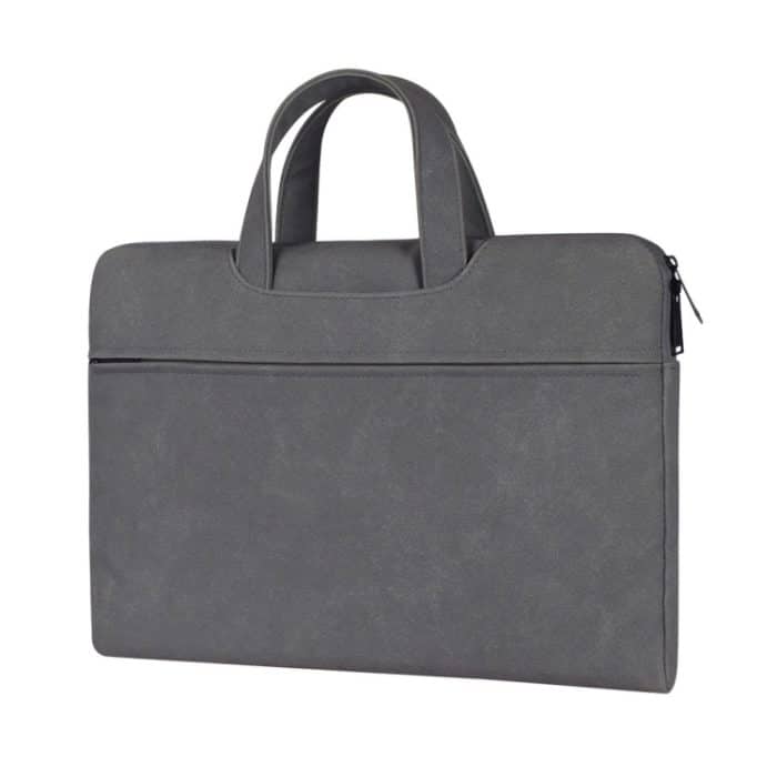 ST06 Wasserdichte PU-Leder-Reißverschluss-versteckter tragbarer Riemen One-Shoulder-Handtasche für 13,3-Zoll-Laptops, mit Koffergürtel, ST06 13.3 inch Dark Gray, ST06 13.3 inch Pink, ST06 13.3 inch Light Grey – Bild 4